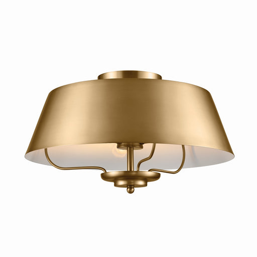 Kichler 52542BNB Three Light Pendant/Semi Flush, Brushed Natural Brass (2)