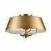 Kichler 52542BNB Three Light Pendant/Semi Flush, Brushed Natural Brass (2)