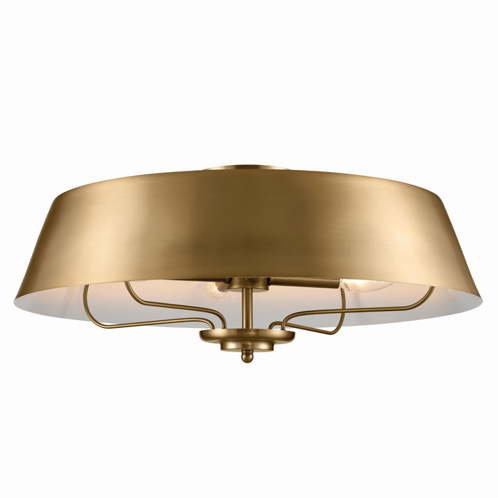 Kichler 52543BNB Four Light Pendant/Semi Flush, Brushed Natural Brass (2)