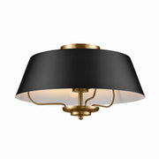 Kichler 52542BK Three Light Pendant/Semi Flush, Black (2)