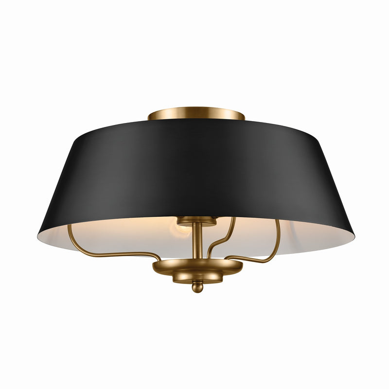 Kichler 52542BK Three Light Pendant/Semi Flush, Black (2)