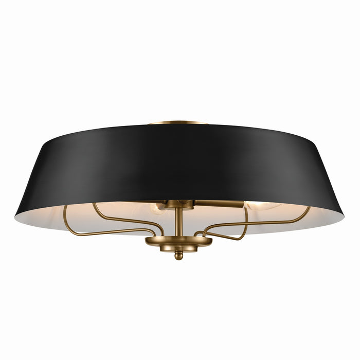 Kichler 52543BK Four Light Pendant/Semi Flush, Black (2)