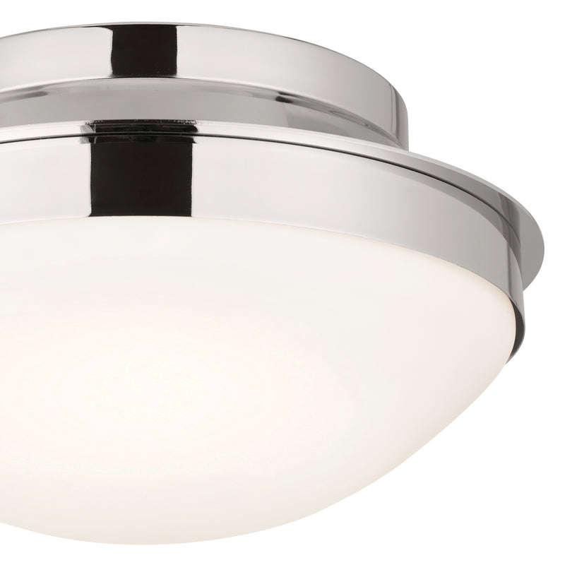 Kichler 52544PN Two Light Flush Mount, Polished Nickel (2)
