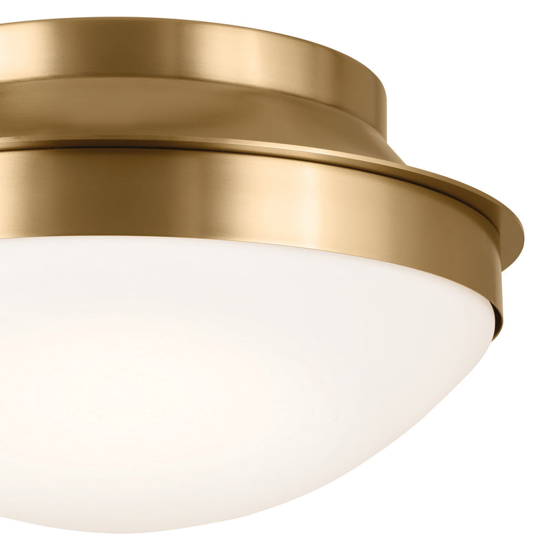 Kichler 52544BNB Two Light Flush Mount, Brushed Natural Brass (2)