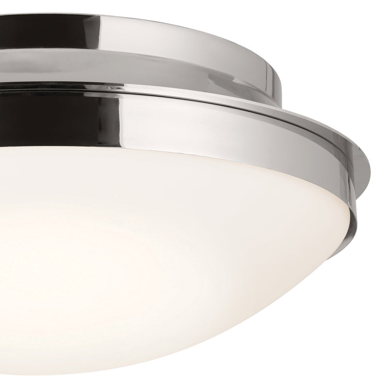 Kichler 52545PN Three Light Flush Mount, Polished Nickel (2)