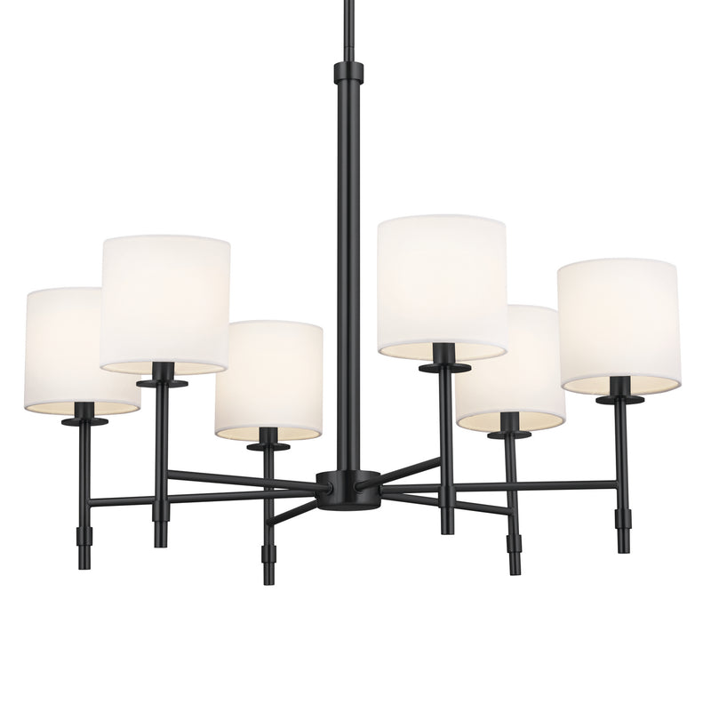 Kichler 52500BK Six Light Chandelier, Black (3)