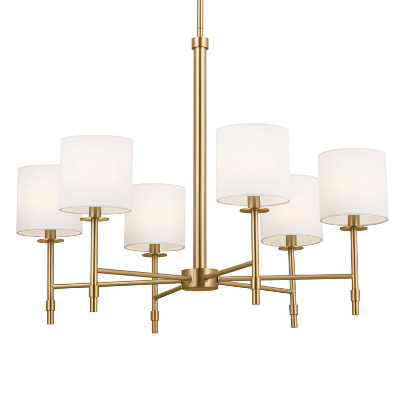 Kichler 52500BNB Six Light Chandelier, Brushed Natural Brass (2)