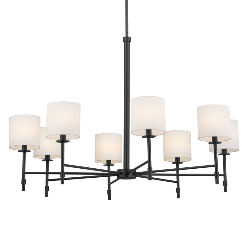 Kichler 52502BK Eight Light Chandelier, Black (2)