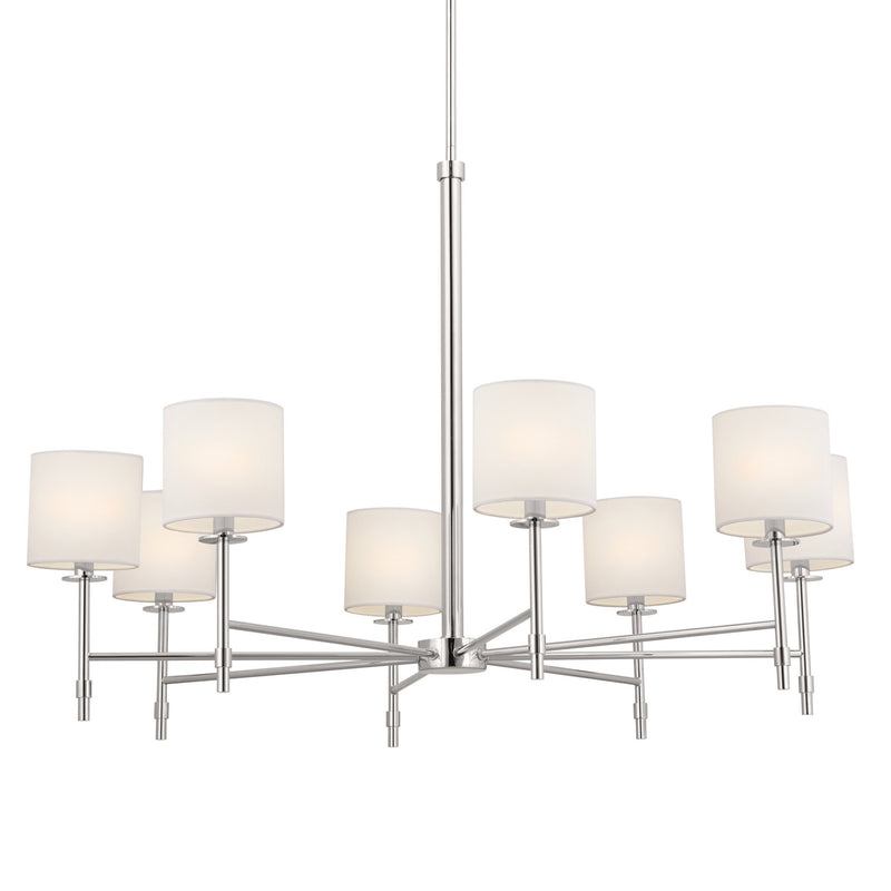 Kichler 52502PN Eight Light Chandelier, Polished Nickel (2)