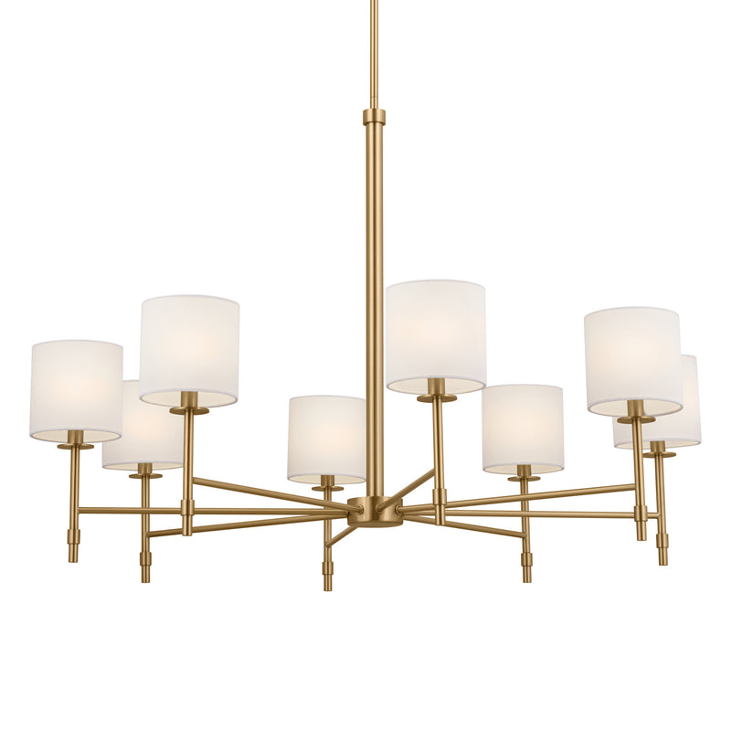 Kichler 52502BNB Eight Light Chandelier, Brushed Natural Brass (2)