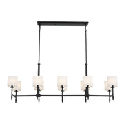 Kichler 52503BK Ten Light Linear Chandelier, Black (2)