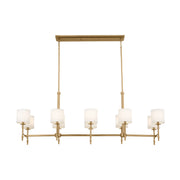 Kichler 52503BNB Ten Light Linear Chandelier, Brushed Natural Brass (2)