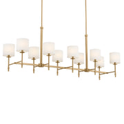 Kichler 52503BNB Ten Light Linear Chandelier, Brushed Natural Brass (3)