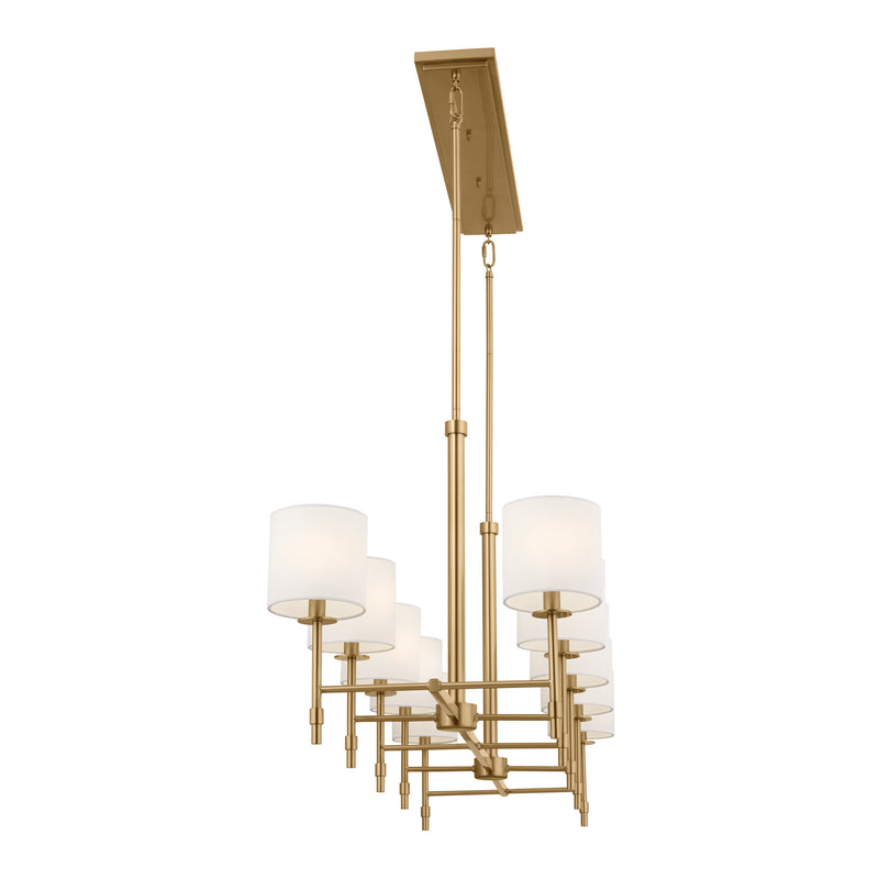 Kichler 52503BNB Ten Light Linear Chandelier, Brushed Natural Brass (4)