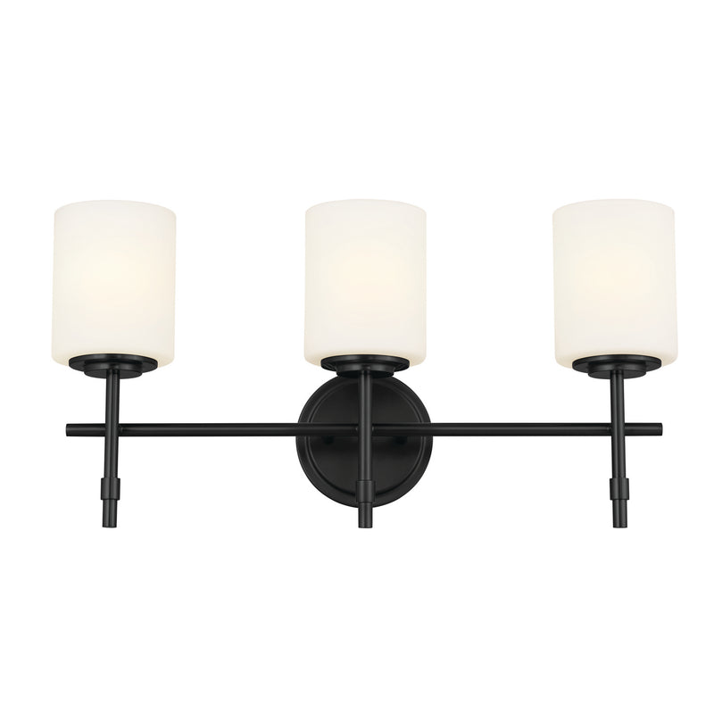 Kichler 55142BK Three Light Bath, Black (3)