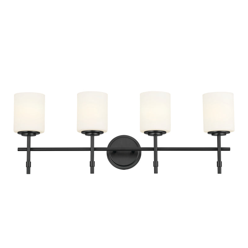 Kichler 55143BK Four Light Bath, Black (3)