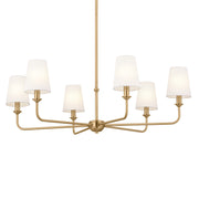 Kichler 52516BNB Six Light Chandelier, Brushed Natural Brass (2)