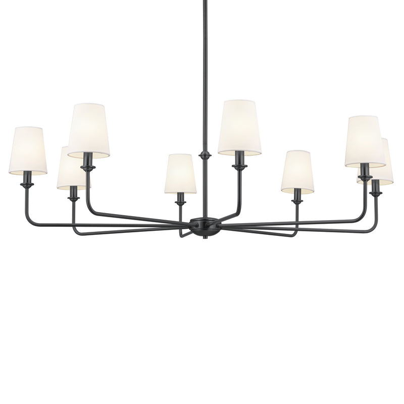 Kichler 52517BK Eight Light Chandelier, Black (2)