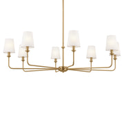 Kichler 52517BNB Eight Light Chandelier, Brushed Natural Brass (2)