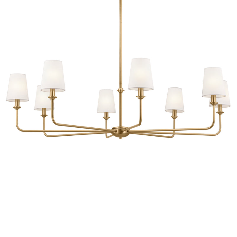 Kichler 52517BNB Eight Light Chandelier, Brushed Natural Brass (2)