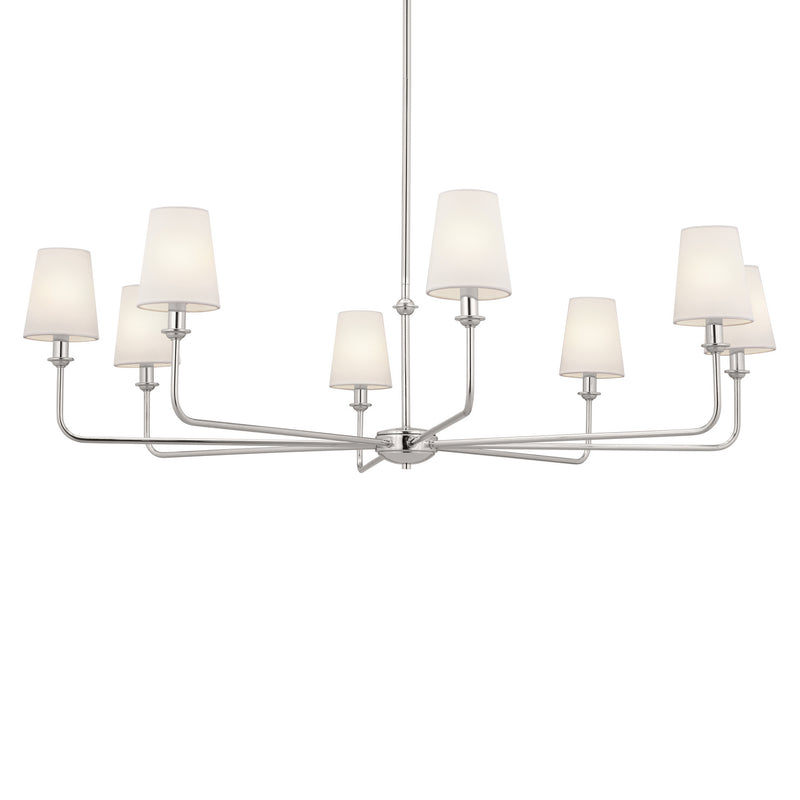 Kichler 52517PN Eight Light Chandelier, Polished Nickel (2)