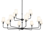 Kichler 52518BK 12 Light Chandelier, Black (2)