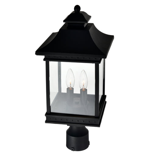 CWI Lighting 0416PT9-2-101 Cleveland Two Light Outdoor Lantern Head Black Alt 1.jpg