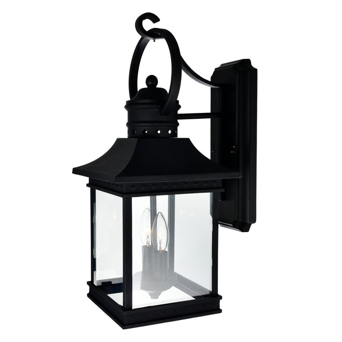 CWI Lighting 0416W9-B-2-101 Cleveland Two Light Outdoor Wall Lantern, Black Alternate Image 2.jpg