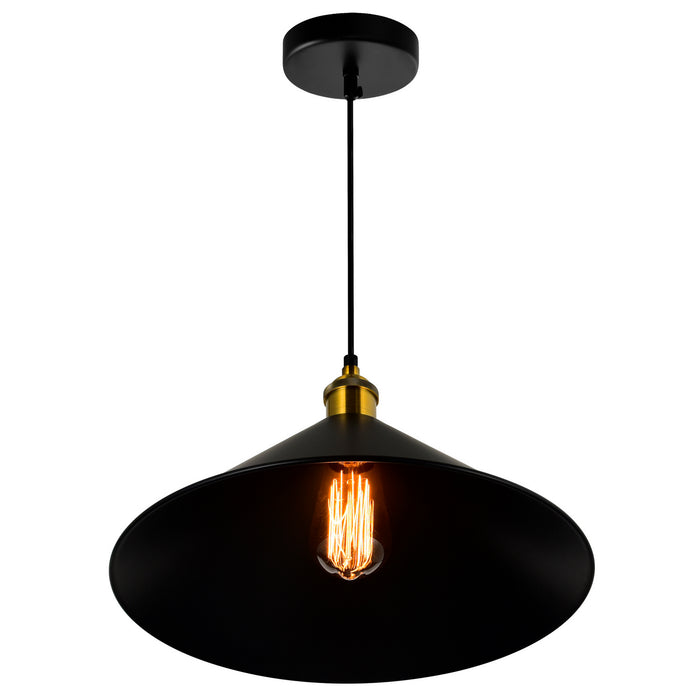 CWI Lighting 9605P14-1-101-B Brave One Light Mini Pendant Black Alt 3.jpg