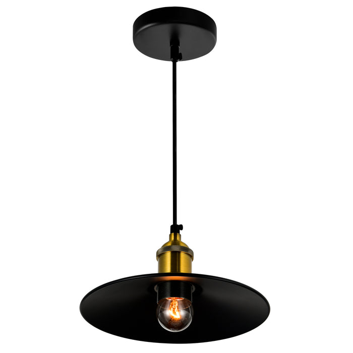 CWI Lighting 9605P9-1-101 Brave One Light Mini Pendant Black Alt 2.jpg