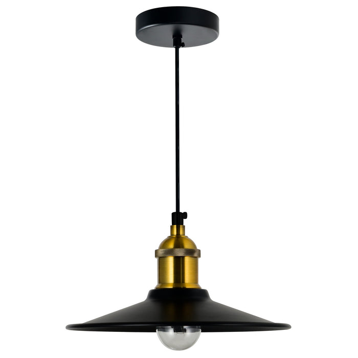 CWI Lighting 9605P9-1-101 Brave One Light Mini Pendant Black Alt 3.jpg