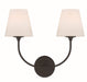 Crystorama 2442-OP-BF Sylvan Two Light Wall Sconce Black Forged Alternate Image.jpg
