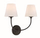 Crystorama 2442-OP-BF Sylvan Two Light Wall Sconce Black Forged Alternate Image 2.jpg