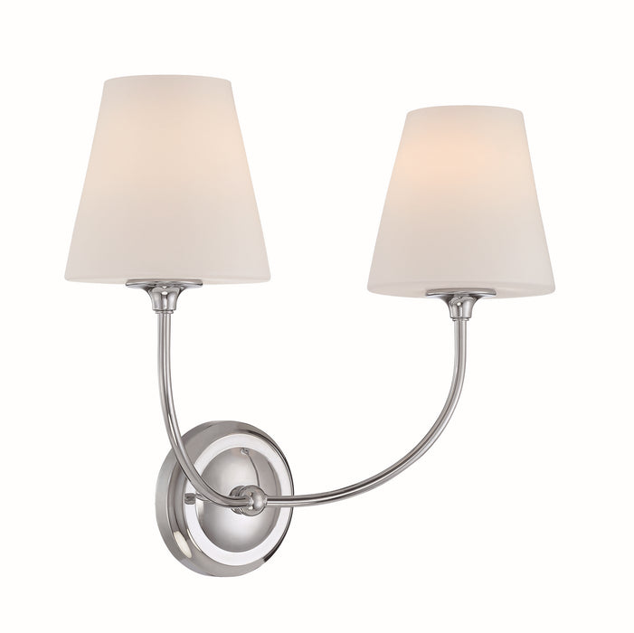 Crystorama 2442-OP-CH Sylvan Two Light Wall Sconce Polished Chrome Alternate Image 2.jpg