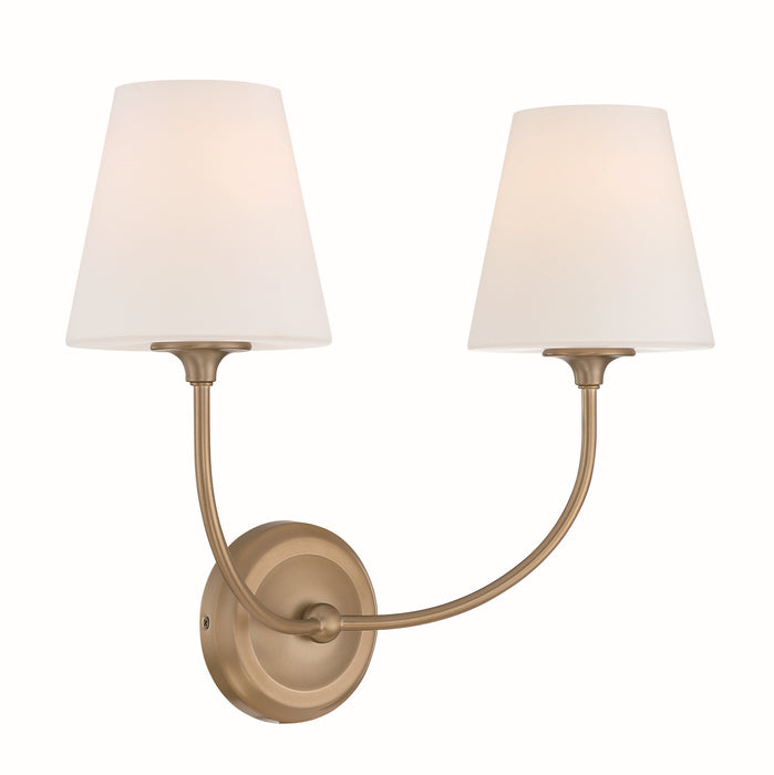 Crystorama 2442-OP-VG Sylvan Two Light Wall Sconce Vibrant Gold Alternate Image 2.jpg