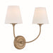 Crystorama 2442-OP-VG Sylvan Two Light Wall Sconce Vibrant Gold Alternate Image 2.jpg