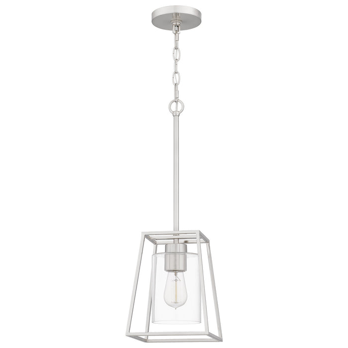 Quoizel PRC1508BN Prescott One Light Mini Pendant, Brushed Nickel Alternate Image.jpg