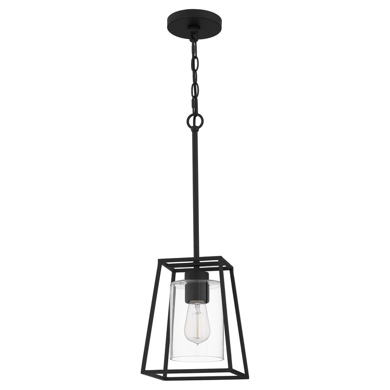 Quoizel PRC1508MBK Prescott One Light Mini Pendant, Matte Black Alternate Image.jpg