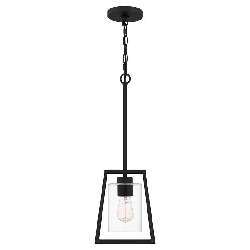 Quoizel PRC1508MBK Prescott One Light Mini Pendant, Matte Black Alternate Image 2.jpg