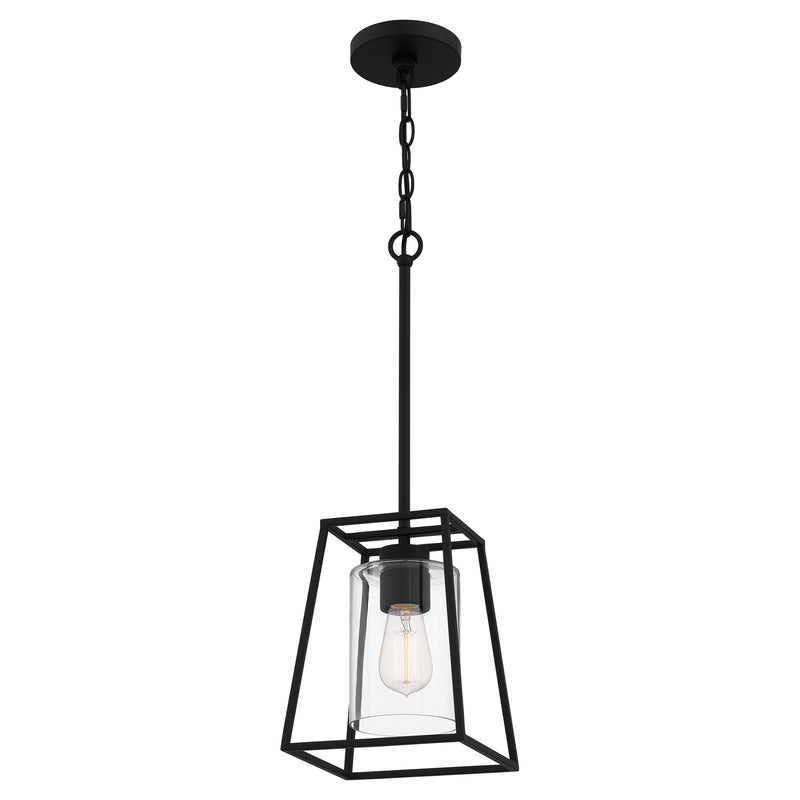 Quoizel PRC1508MBK Prescott One Light Mini Pendant, Matte Black Alternate Image 3.jpg