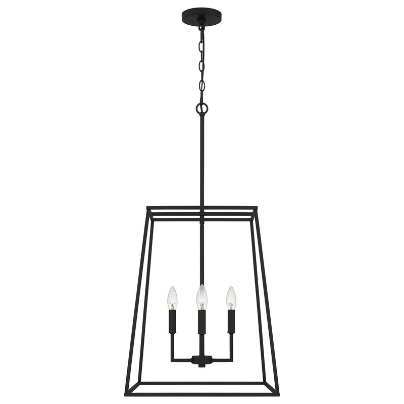 Quoizel PRC2818MBK Prescott Four Light Pendant, Matte Black Alternate Image 2.jpg