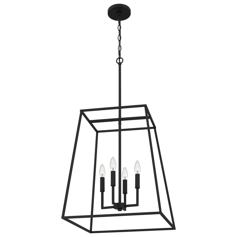 Quoizel PRC2818MBK Prescott Four Light Pendant, Matte Black Alternate Image 3.jpg