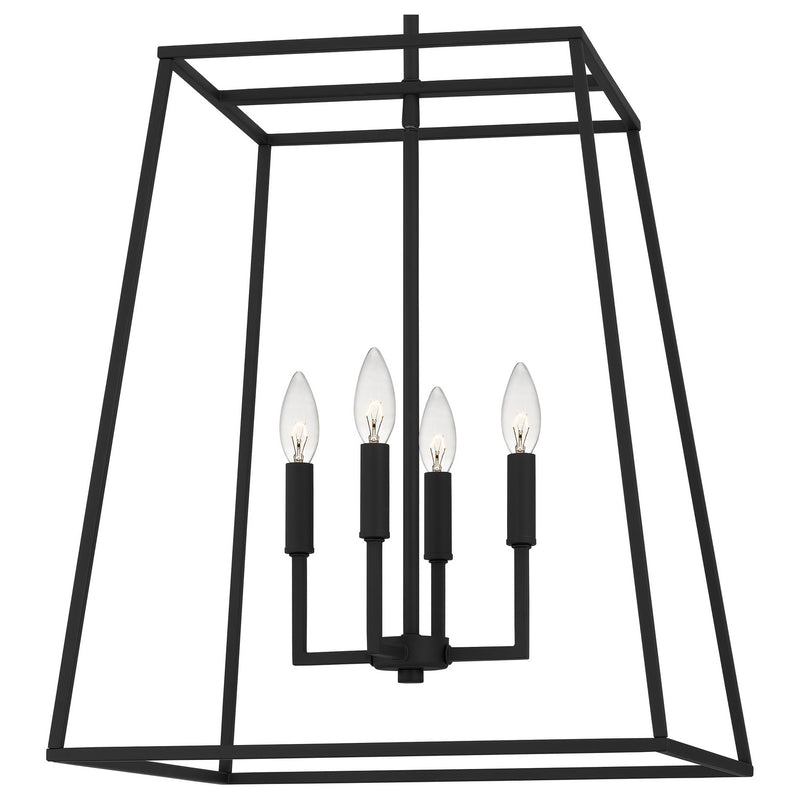Quoizel PRC2818MBK Prescott Four Light Pendant, Matte Black Alternate Image 4.jpg