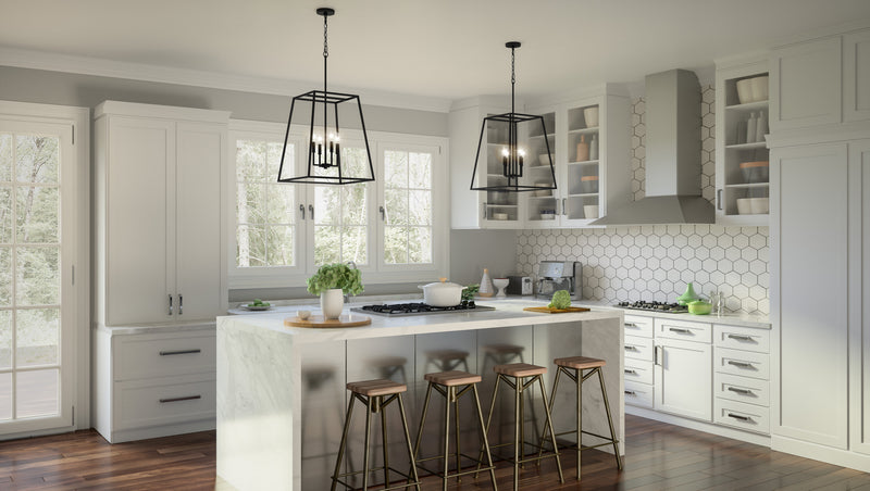 Quoizel PRC2818MBK Prescott Four Light Pendant, Matte Black Alternate Image 6.jpg