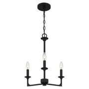 Quoizel PRC5016MBK Prescott Three Light Chandelier, Matte Black Alternate Image 2.jpg