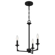 Quoizel PRC5016MBK Prescott Three Light Chandelier, Matte Black Alternate Image 3.jpg