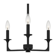 Quoizel PRC5016MBK Prescott Three Light Chandelier, Matte Black Alternate Image 4.jpg