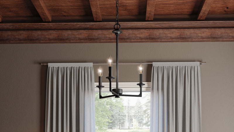 Quoizel PRC5016MBK Prescott Three Light Chandelier, Matte Black Alternate Image 7.jpg