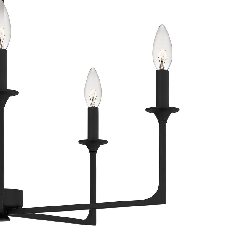 Quoizel PRC5026MBK Prescott Five Light Chandelier, Matte Black Alternate Image 4.jpg