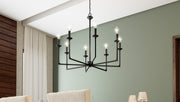 Quoizel PRC5032MBK Prescott Eight Light Chandelier, Matte Black Alternate Image 7.jpg